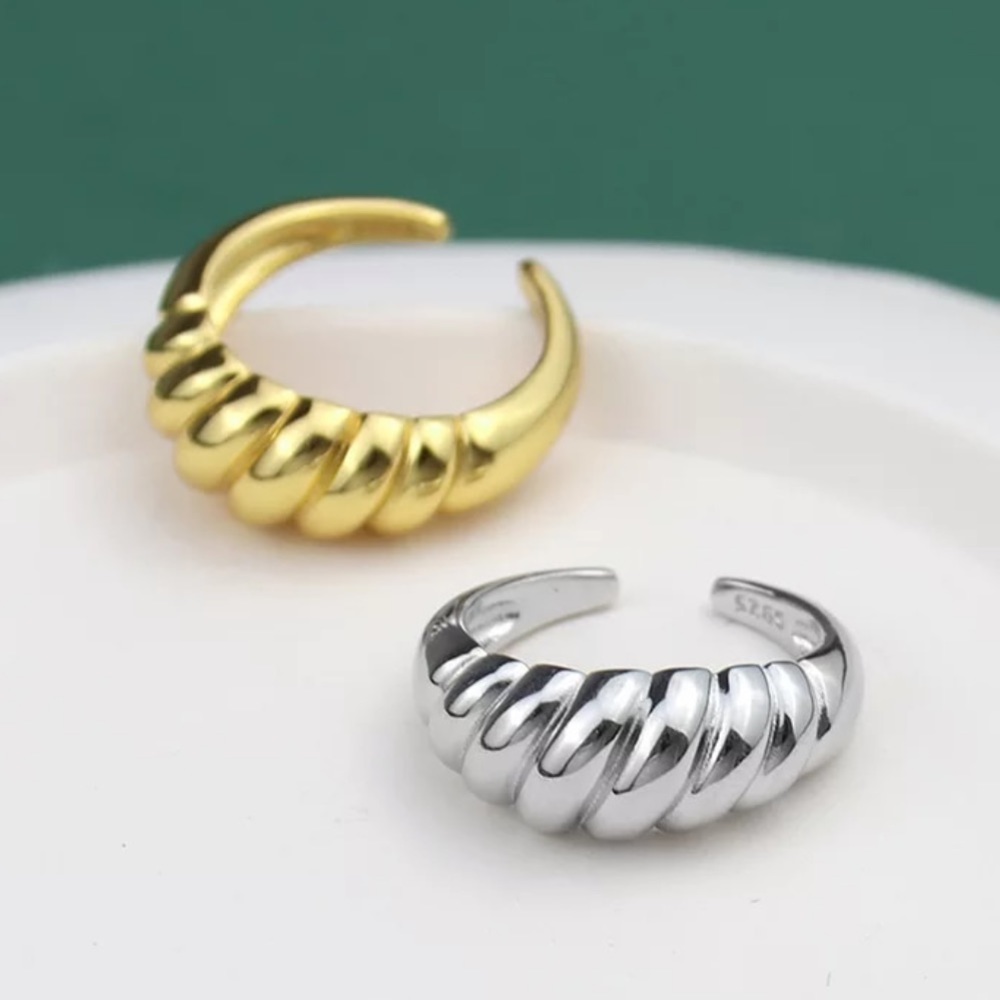 NEW 925 STERLING SILVER FRENCH ADJUSTABLE RING, CUTE RING, SHINY RING. - Picture 6 of 6